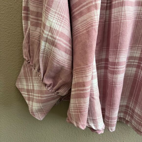 Caffe Marrakech Pink Plaid Blouse - Picture 2 of 8